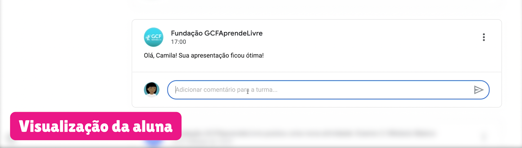  Como se comunicar com os alunos no Google Sala de Aula 11